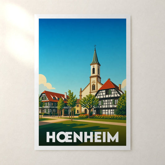 Affiche Hœnheim – sans cadre, accrochée au mur