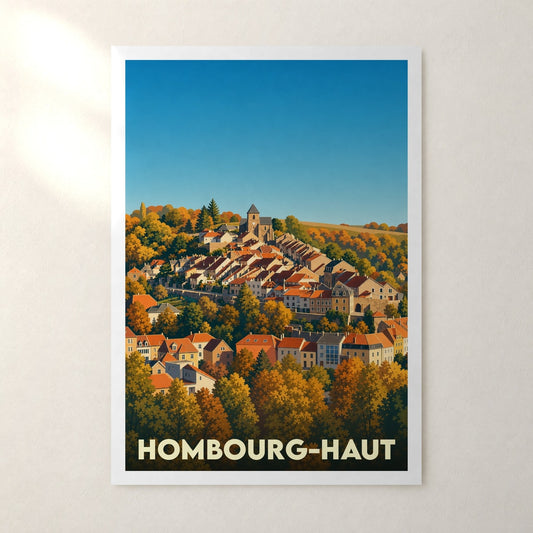 Affiche Hombourg-Haut – sans cadre, accrochée au mur