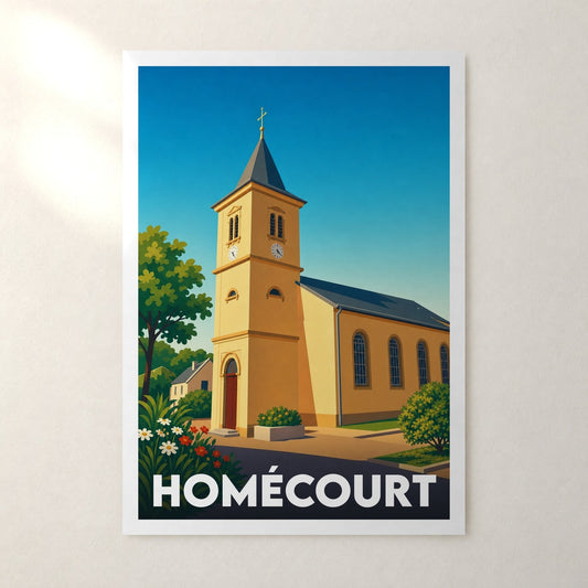 Affiche Homécourt – sans cadre, accrochée au mur