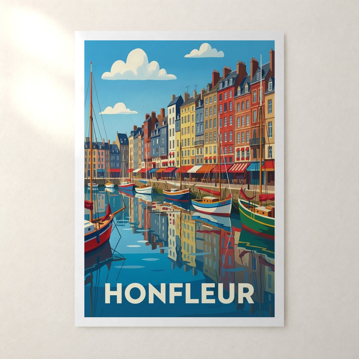 Affiche Honfleur – sans cadre, accrochée au mur