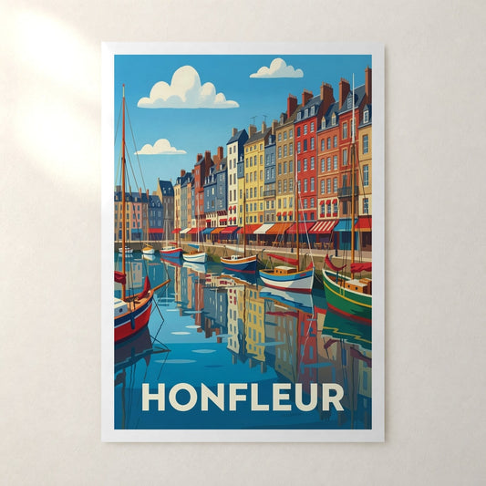 Affiche Honfleur – sans cadre, accrochée au mur