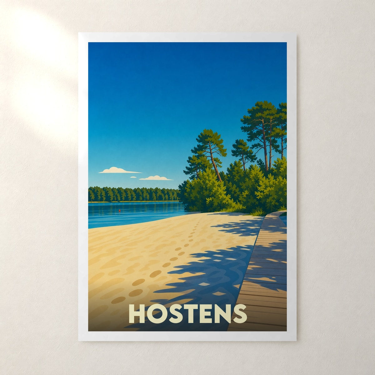Affiche Hostens – sans cadre, accrochée au mur