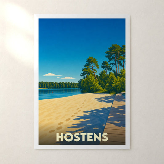 Affiche Hostens – sans cadre, accrochée au mur