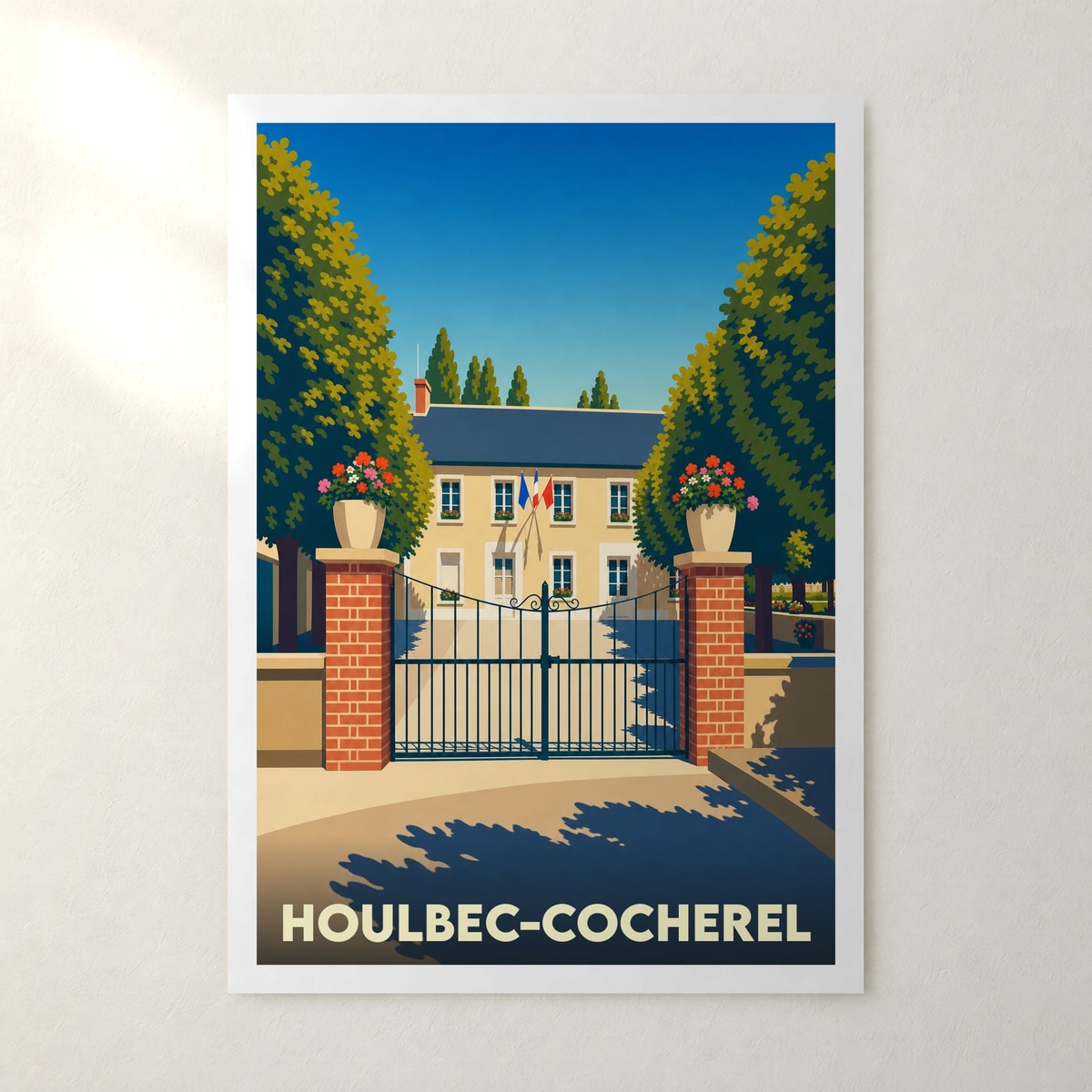 Affiche Houlbec-Cocherel – sans cadre, accrochée au mur