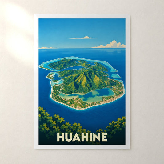 Affiche Huahine – sans cadre, accrochée au mur