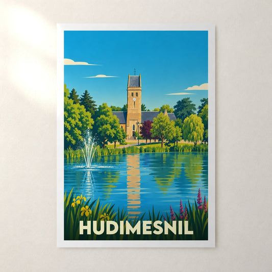 Affiche Hudimesnil – sans cadre, accrochée au mur