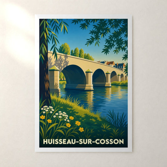 Affiche Huisseau-sur-Cosson – sans cadre, accrochée au mur