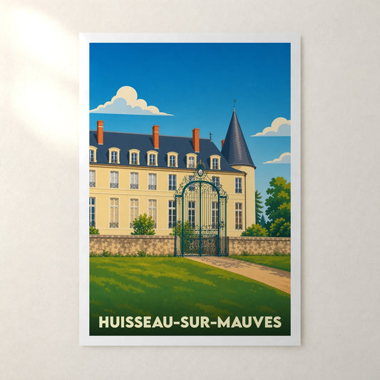 Affiche Huisseau-sur-Mauves – sans cadre, accrochée au mur