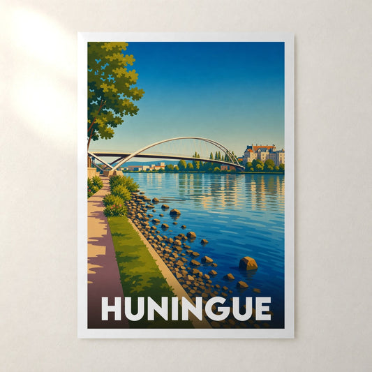 Affiche Huningue – sans cadre, accrochée au mur
