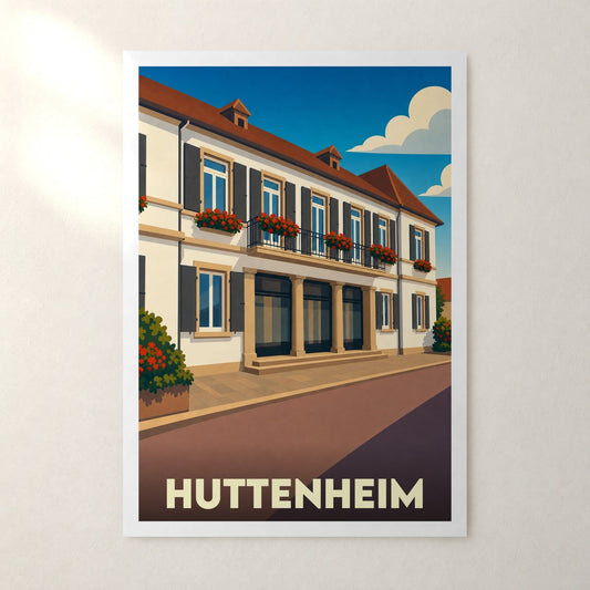Affiche Huttenheim – sans cadre, accrochée au mur