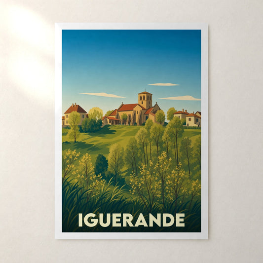 Affiche Iguerande – sans cadre, accrochée au mur
