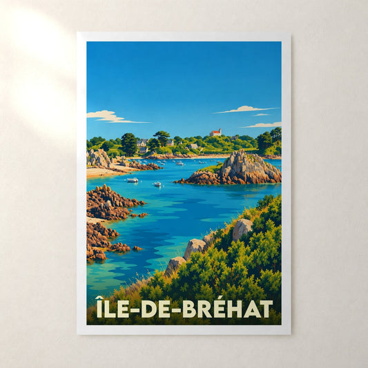 Affiche Île-de-Bréhat – sans cadre, accrochée au mur