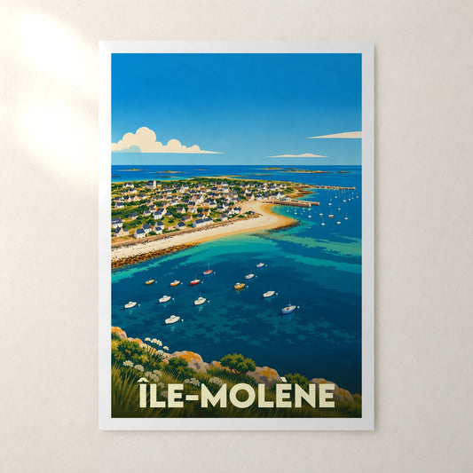 Affiche Île-Molène – sans cadre, accrochée au mur