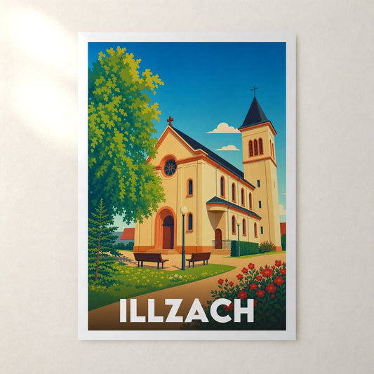 Affiche Illzach – sans cadre, accrochée au mur