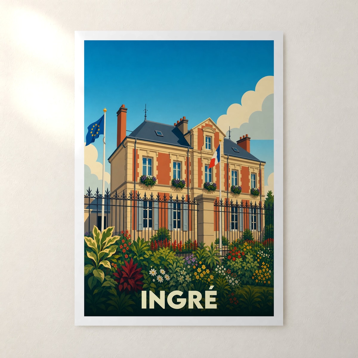 Affiche Ingré – sans cadre, accrochée au mur