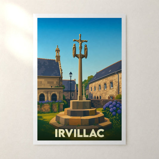 Affiche Irvillac – sans cadre, accrochée au mur