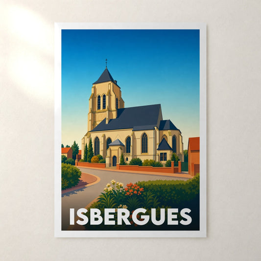 Affiche Isbergues – sans cadre, accrochée au mur