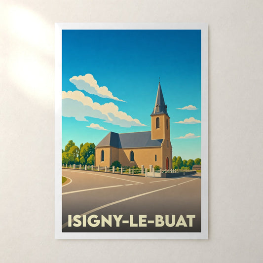 Affiche Isigny-le-Buat – sans cadre, accrochée au mur
