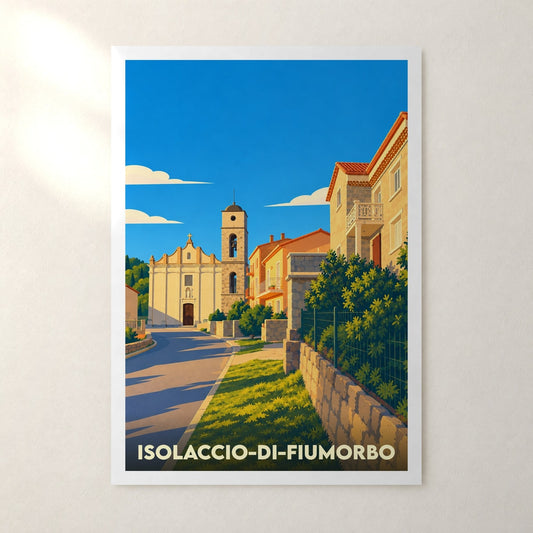 Affiche Isolaccio-di-Fiumorbo – sans cadre, accrochée au mur