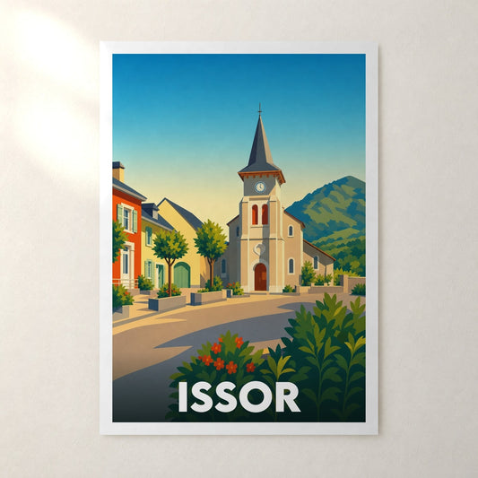 Affiche Issor – sans cadre, accrochée au mur