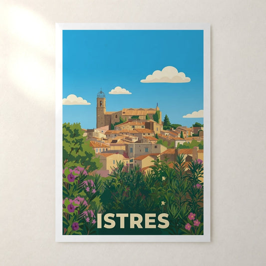 Affiche Istres – sans cadre, accrochée au mur