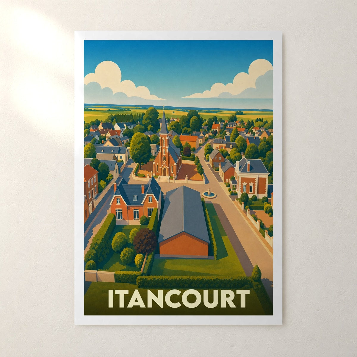 Affiche Itancourt – sans cadre, accrochée au mur
