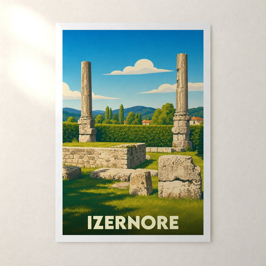 Affiche Izernore – sans cadre, accrochée au mur