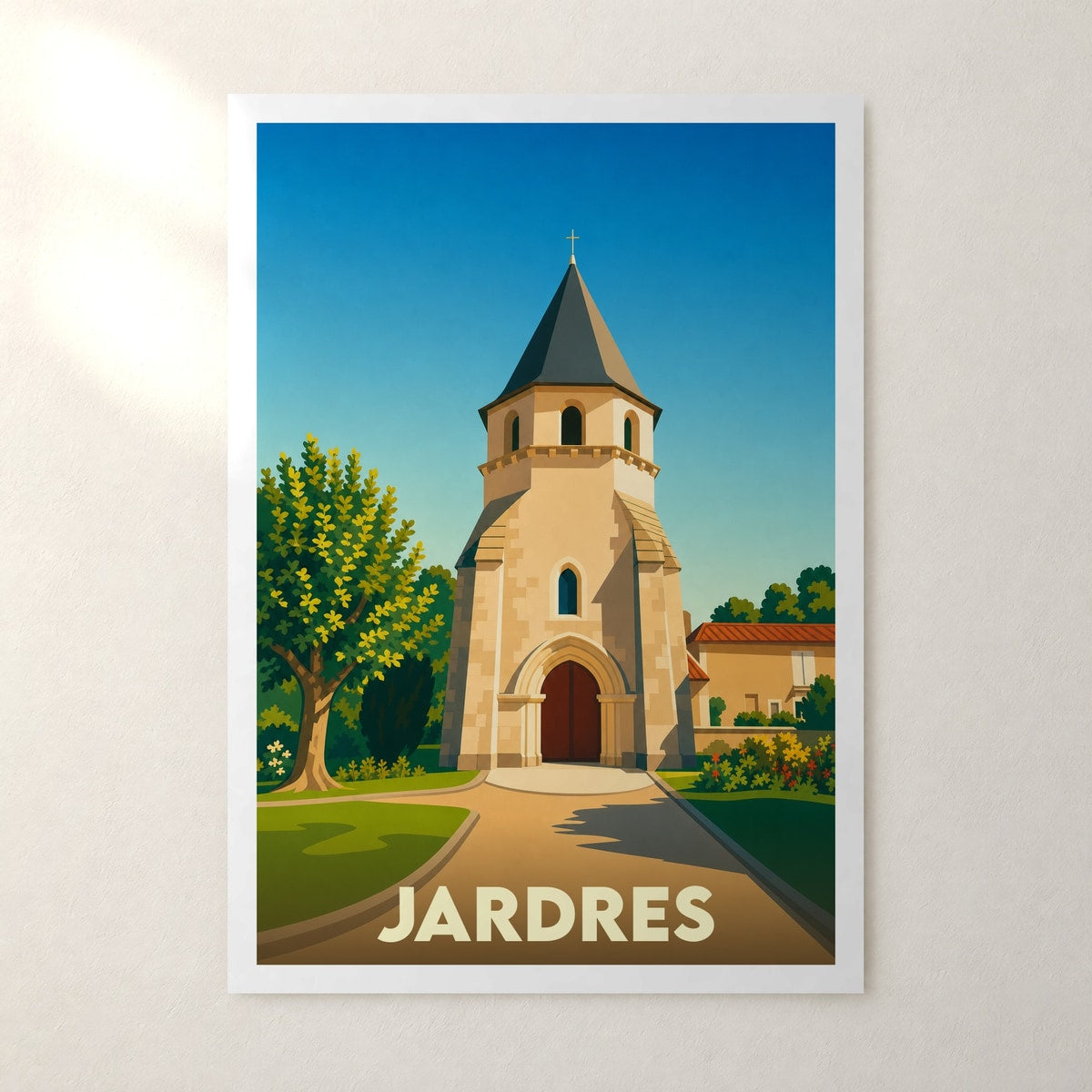Affiche Jardres – sans cadre, accrochée au mur