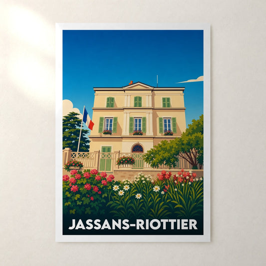 Affiche Jassans-Riottier – sans cadre, accrochée au mur