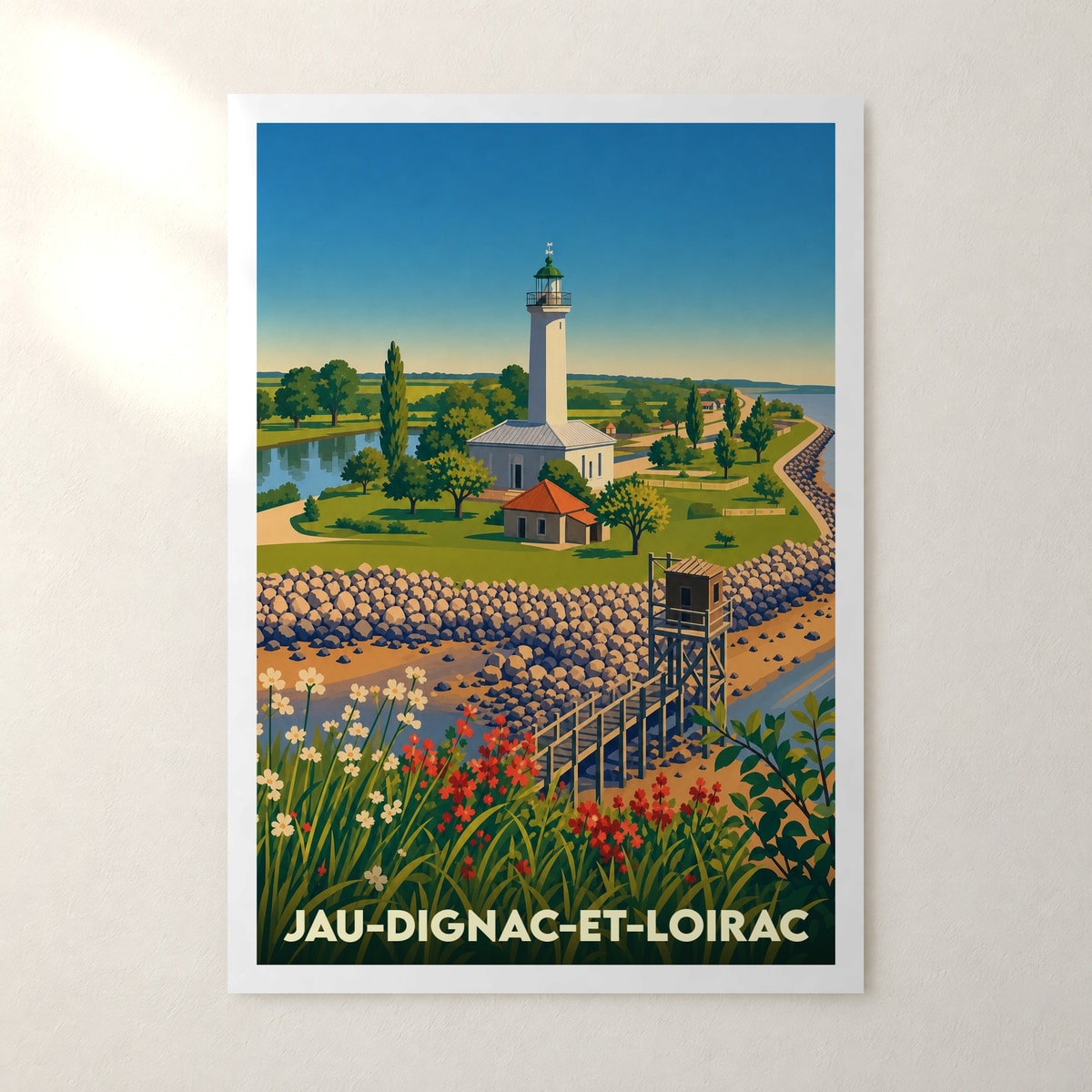 Affiche Jau-Dignac-et-Loirac – sans cadre, accrochée au mur
