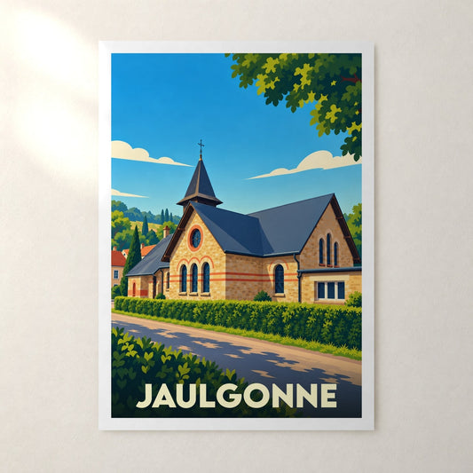 Affiche Jaulgonne – sans cadre, accrochée au mur