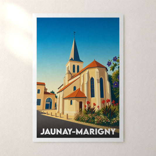 Affiche Jaunay-Marigny – sans cadre, accrochée au mur