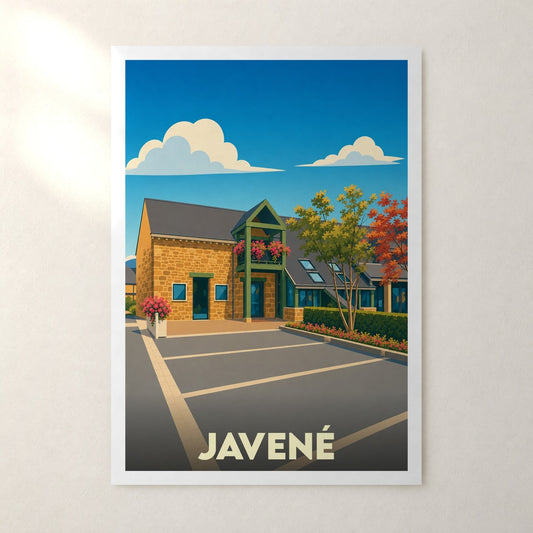 Affiche Javené – sans cadre, accrochée au mur