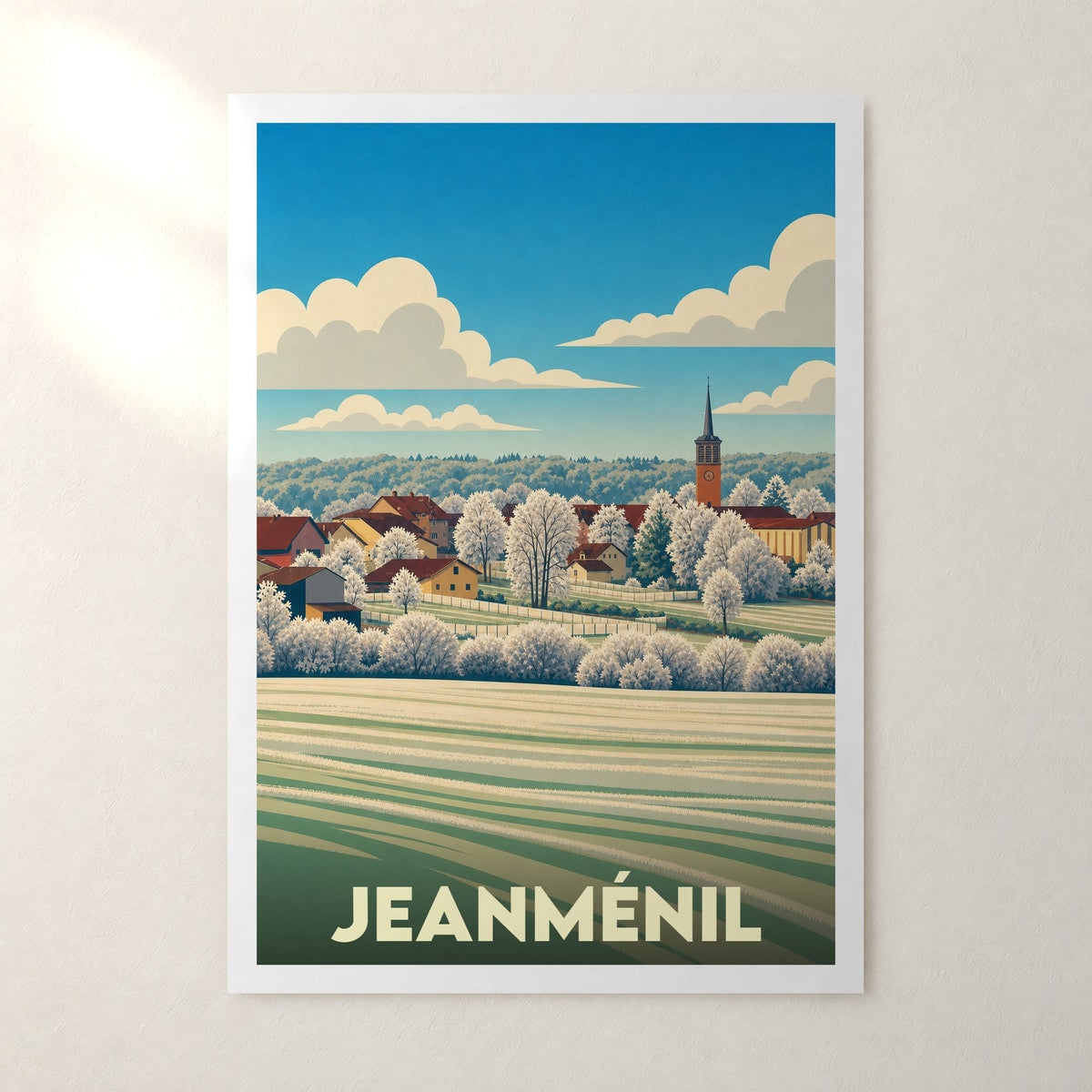 Affiche Jeanménil – sans cadre, accrochée au mur