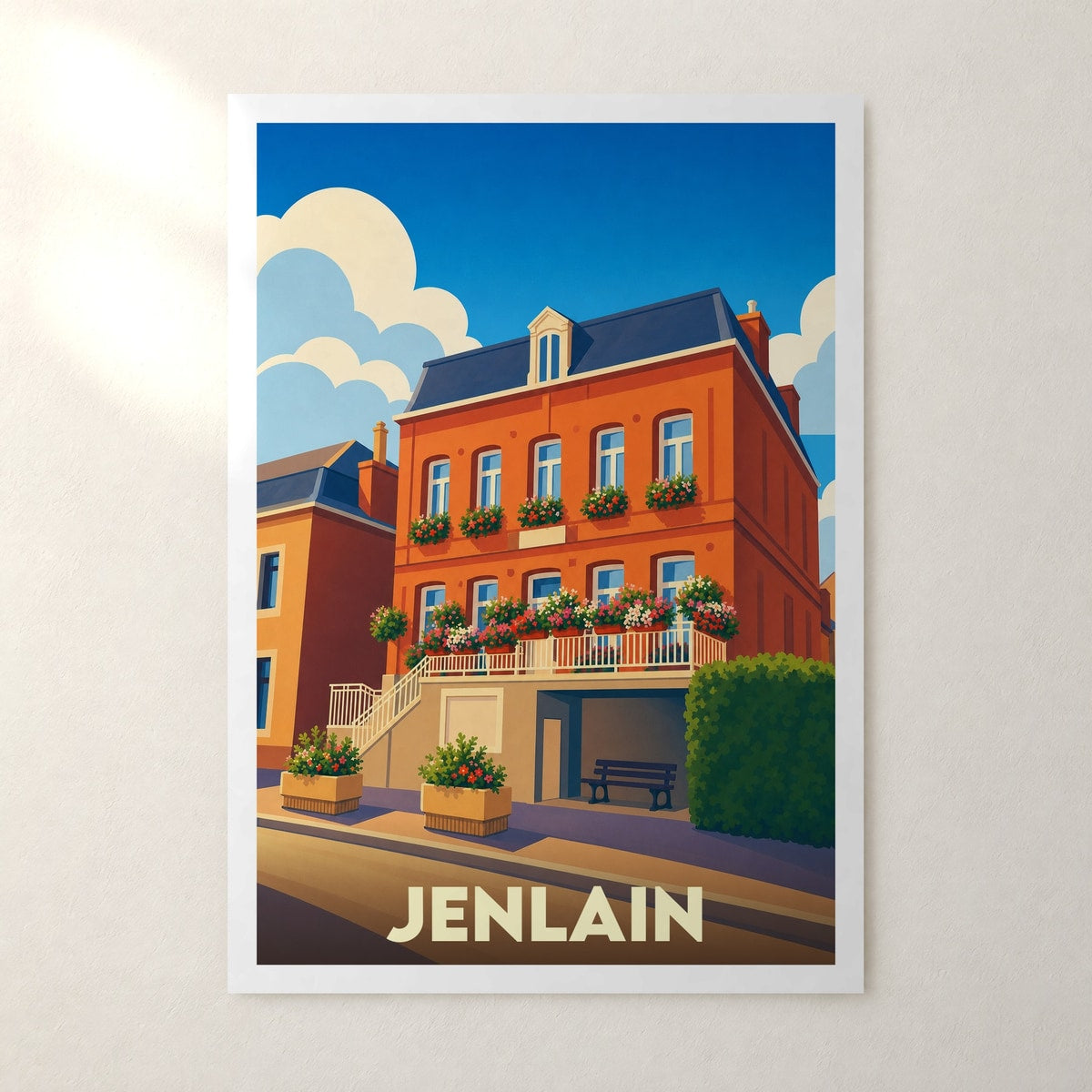 Affiche Jenlain – sans cadre, accrochée au mur