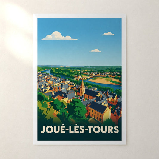 Affiche Joué-lès-Tours – sans cadre, accrochée au mur