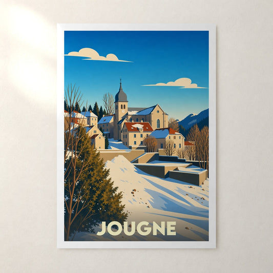 Affiche Jougne – sans cadre, accrochée au mur