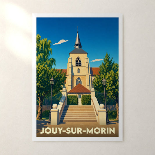 Affiche Jouy-sur-Morin – sans cadre, accrochée au mur