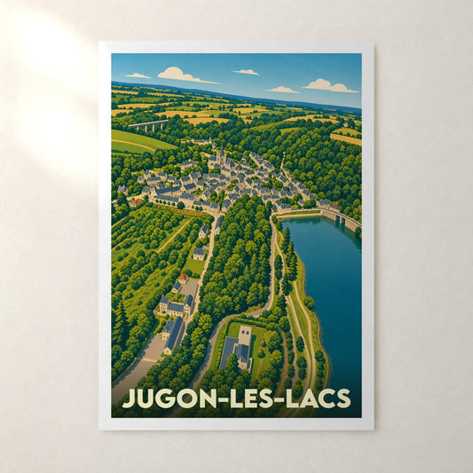 Affiche Jugon-les-Lacs – sans cadre, accrochée au mur