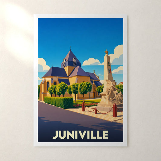 Affiche Juniville – sans cadre, accrochée au mur