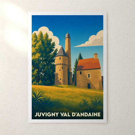 Affiche Juvigny Val d'Andaine – sans cadre, accrochée au mur