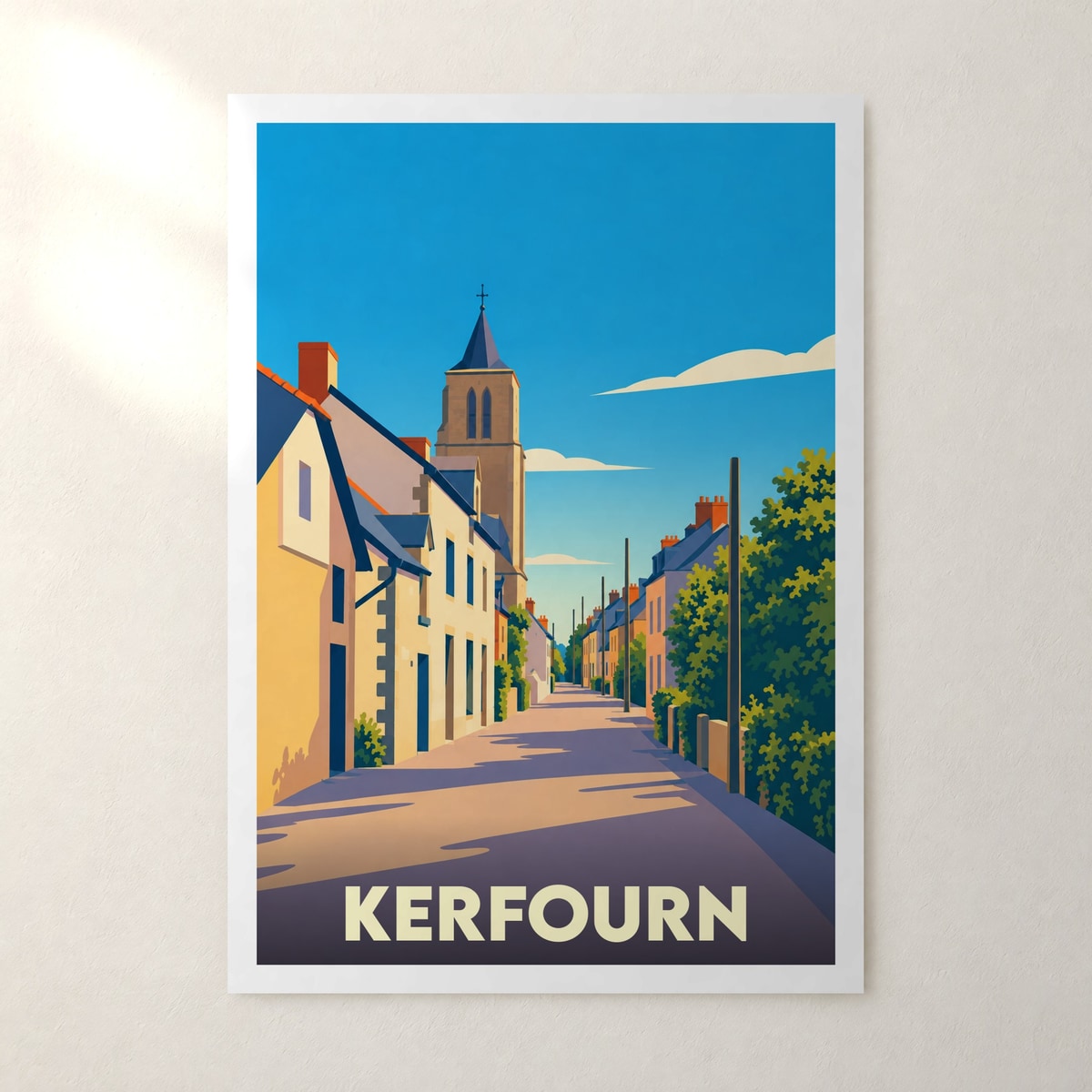 Affiche Kerfourn – sans cadre, accrochée au mur