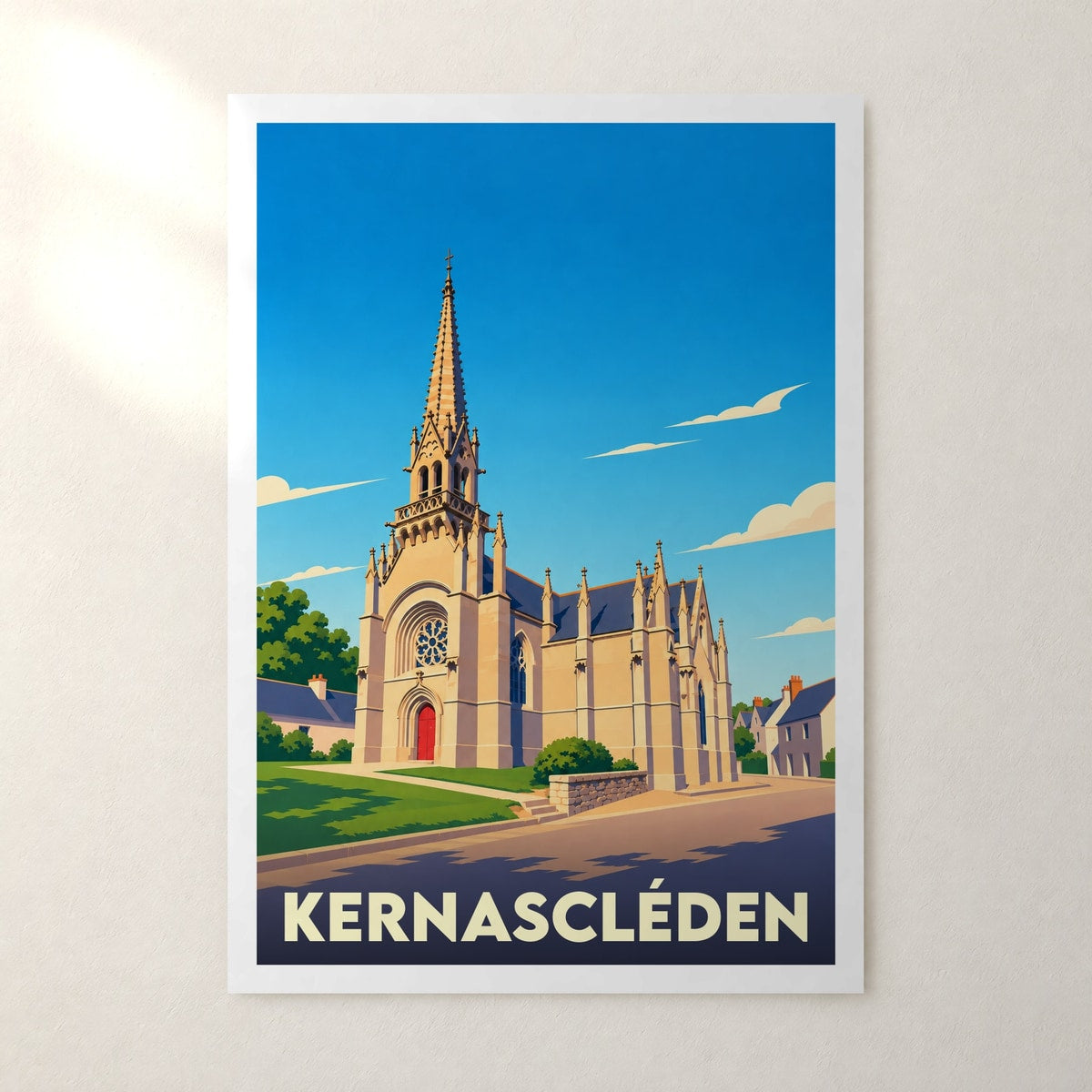 Affiche Kernascléden – sans cadre, accrochée au mur