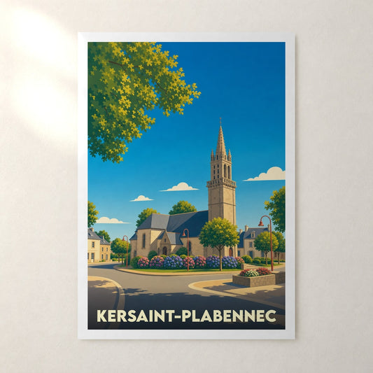 Affiche Kersaint-Plabennec – sans cadre, accrochée au mur
