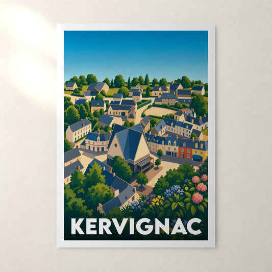Affiche Kervignac – sans cadre, accrochée au mur