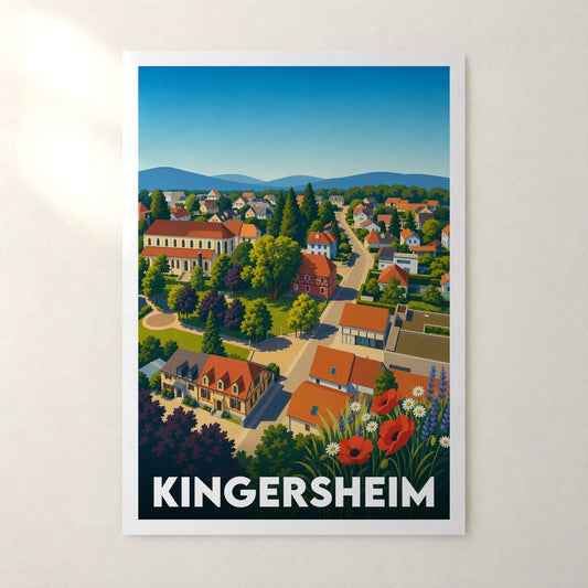 Affiche Kingersheim – sans cadre, accrochée au mur