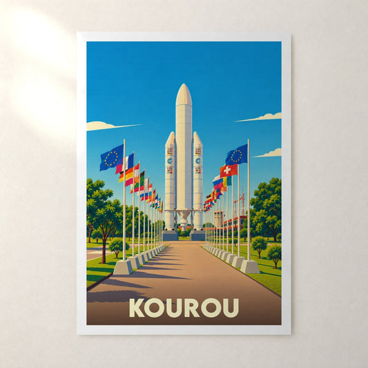 Affiche Kourou – sans cadre, accrochée au mur