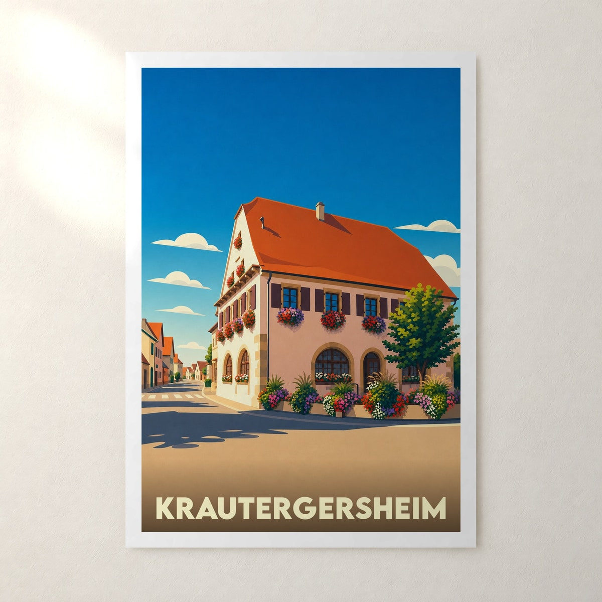 Affiche Krautergersheim – sans cadre, accrochée au mur