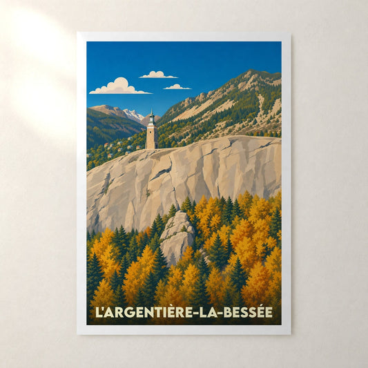 Affiche L'Argentière-la-Bessée – sans cadre, accrochée au mur