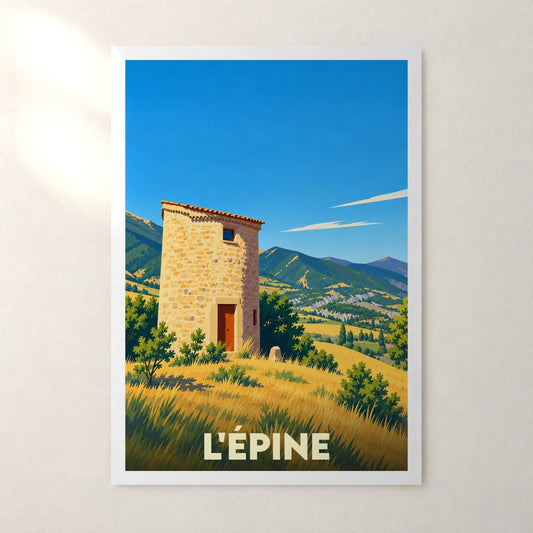 Affiche L'Épine (Hautes-Alpes) – sans cadre, accrochée au mur